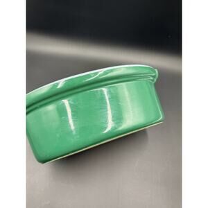 Emile Henry France 03 02 Green Souffle Green Stoneware Enameled